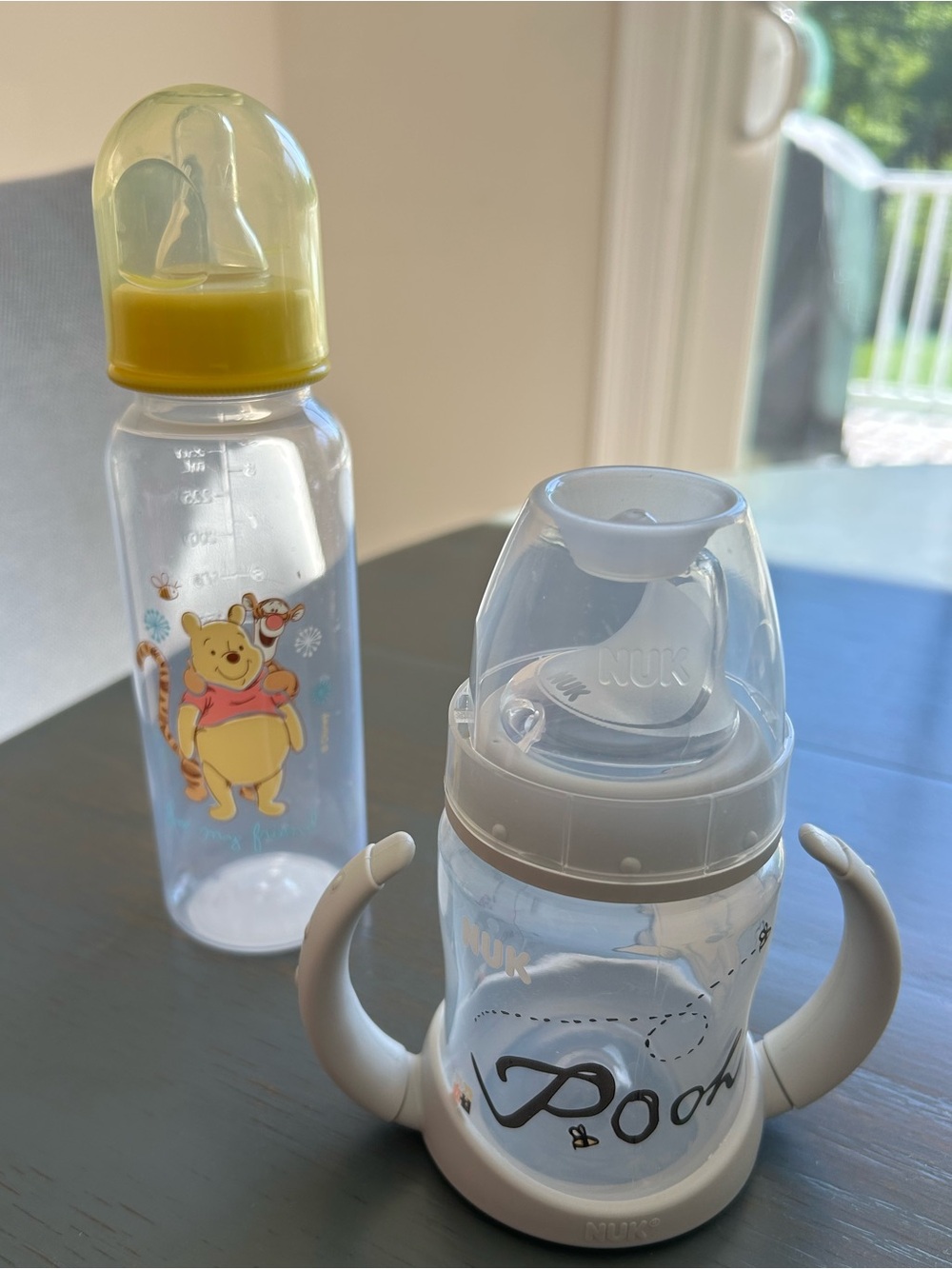 Disney Winnie the Pooh Baby Bottle & NUK Learner Cup Bundle